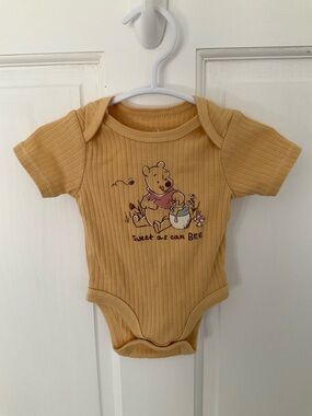 Disney Winnie the Pooh Mustard Ribbed One-Piece